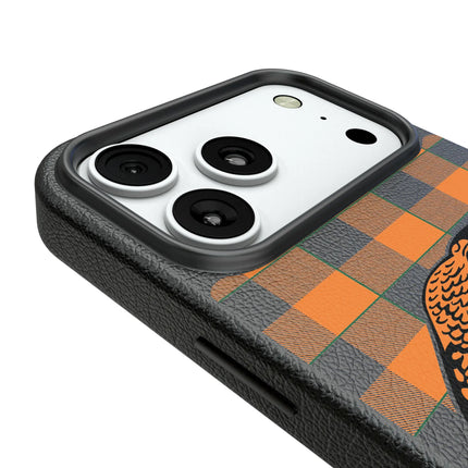 Florida A&M University Rattlers Plaid MagSafe Compatible Phone Case for Apple iPhone