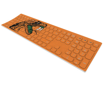 Florida A&M University Rattlers Solid Curved Wireless Keyboard