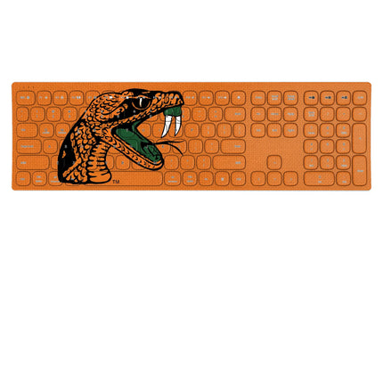 Florida A&M University Rattlers Solid Curved Wireless Keyboard