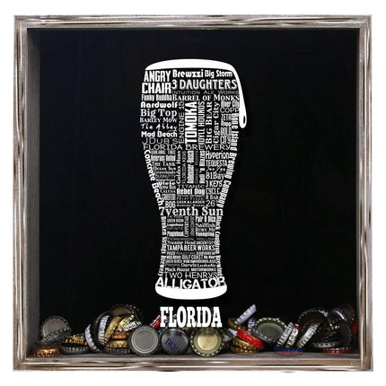 Florida Beer Typography Shadow Box