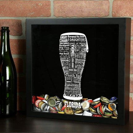 Florida Beer Typography Shadow Box