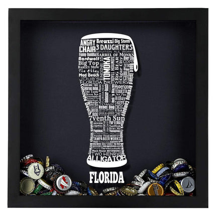 Florida Beer Typography Shadow Box