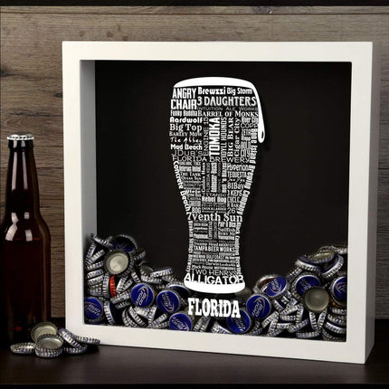 Florida Beer Typography Shadow Box