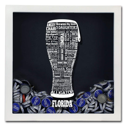 Florida Beer Typography Shadow Box
