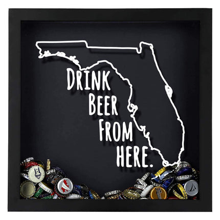 Florida Drink Beer From Here Beer Cap Shadow Box