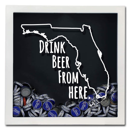Florida Drink Beer From Here Beer Cap Shadow Box
