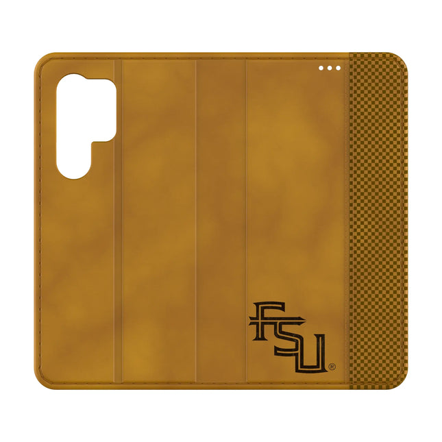 Florida State University Seminoles Athletic Wordmark Burn Folio Phone Case for Samsung Galaxy