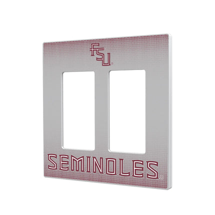 Florida State University Seminoles Athletic Wordmark Linen Hidden-Screw Light Switch Plate