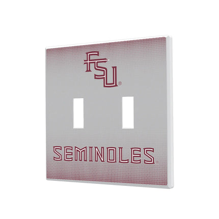 Florida State University Seminoles Athletic Wordmark Linen Hidden-Screw Light Switch Plate