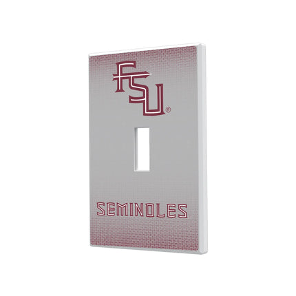 Florida State University Seminoles Athletic Wordmark Linen Hidden-Screw Light Switch Plate