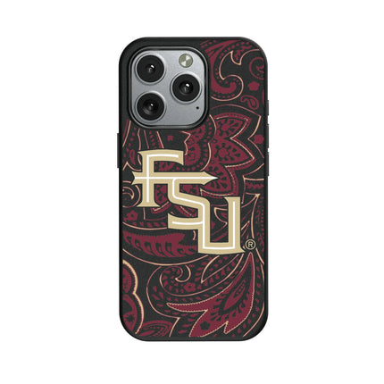 Florida State University Seminoles Athletic Wordmark Paisley MagSafe Compatible Phone Case for Apple iPhone