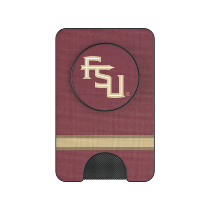Florida State University Seminoles Athletic Wordmark Stripe PopSockets MagSafe-Compatible PopWallet+