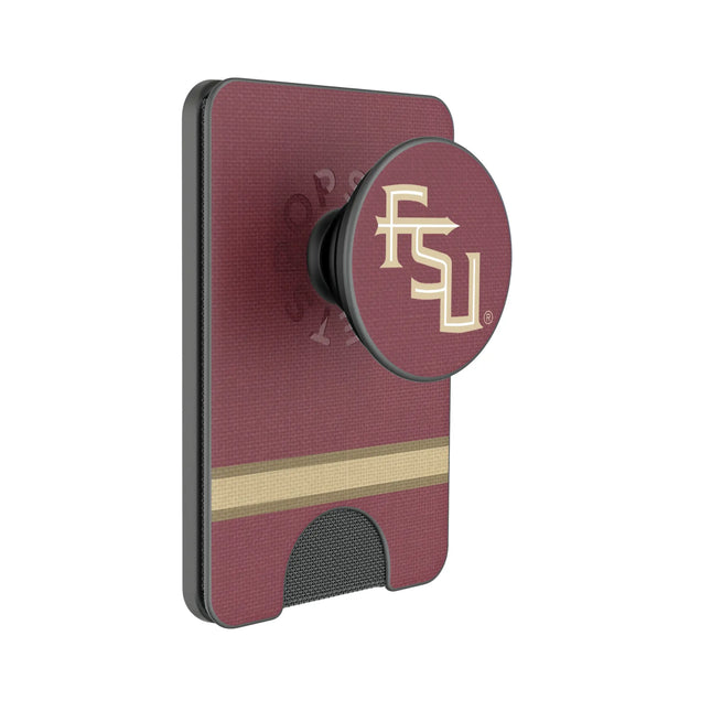 Florida State University Seminoles Athletic Wordmark Stripe PopSockets MagSafe-Compatible PopWallet+