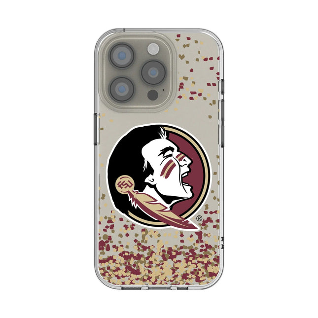 Florida State University Seminoles Confetti Clear Phone Case for Apple iPhone