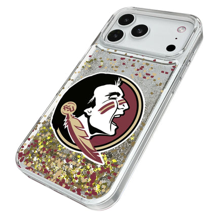 Florida State University Seminoles Confetti Glitter Phone Case for Apple iPhone