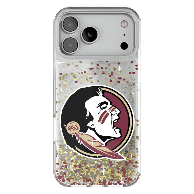 Florida State University Seminoles Confetti Glitter Phone Case for Apple iPhone