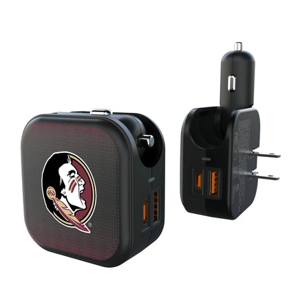 Florida State University Seminoles Linen 2 in 1 USB A/C Charger