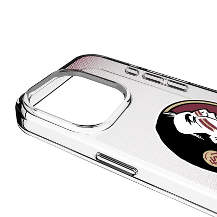 Florida State University Seminoles Linen Clear Phone Case for Apple iPhone