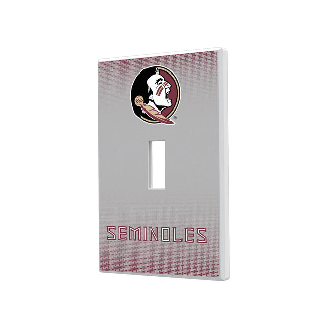Florida State University Seminoles Linen Hidden-Screw Light Switch Plate
