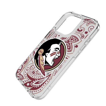 Florida State University Seminoles Paisley Clear Phone Case for Apple iPhone
