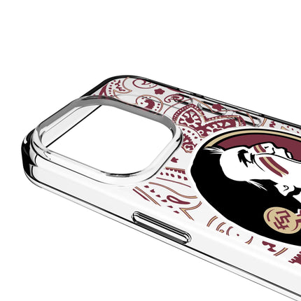 Florida State University Seminoles Paisley Clear Phone Case for Apple iPhone