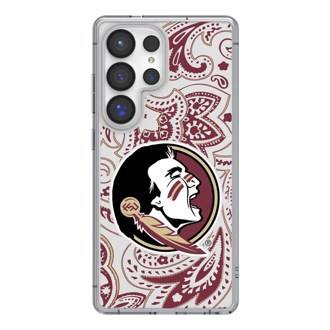 Florida State University Seminoles Paisley Clear Phone Case for Samsung Galaxy