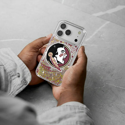 Florida State University Seminoles Paisley Glitter Phone Case for Apple iPhone
