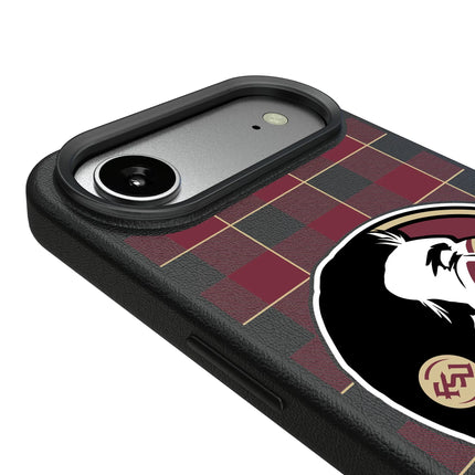 Florida State University Seminoles Plaid MagSafe Compatible Phone Case for Apple iPhone