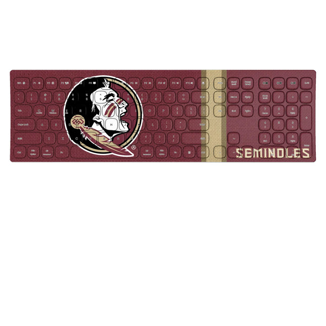 Florida State University Seminoles Stripe Curved Wireless Keyboard