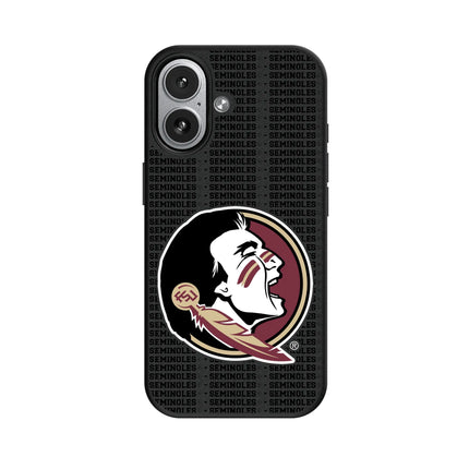 Florida State University Seminoles Text Backdrop MagSafe Compatible Phone Case for Apple iPhone