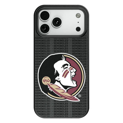 Florida State University Seminoles Text Backdrop MagSafe Compatible Phone Case for Apple iPhone