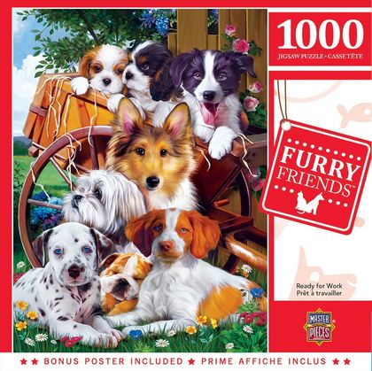 Furry Friends Ready for Work 1000 Piece Puzzle
