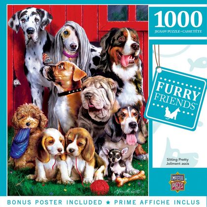 Furry Friends Sitting Pretty 1000 Piece Puzzle