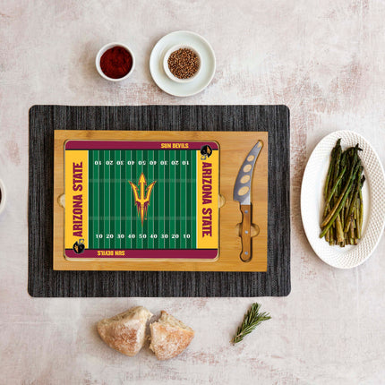 Arizona State Sun Devils - Icon Glass Top Cutting Board & Knife Set
