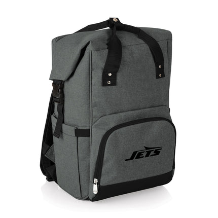 New York Jets - On The Go Roll-Top Backpack Cooler