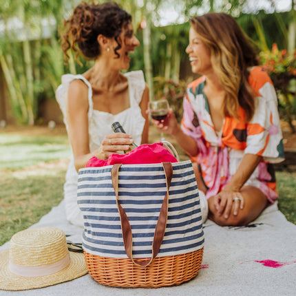 Coronado Canvas and Willow Basket Tote