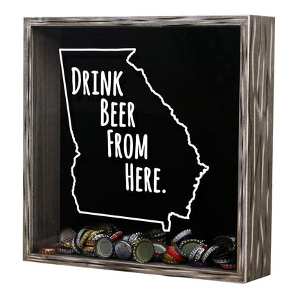 Georgia Drink Beer From Here Beer Cap Shadow Box