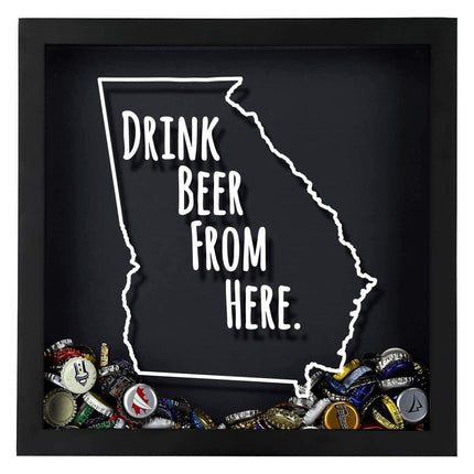 Georgia Drink Beer From Here Beer Cap Shadow Box