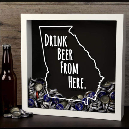 Georgia Drink Beer From Here Beer Cap Shadow Box