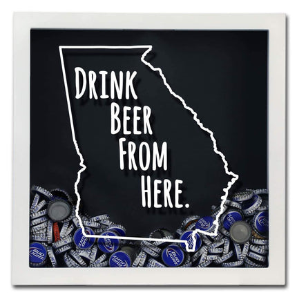 Georgia Drink Beer From Here Beer Cap Shadow Box