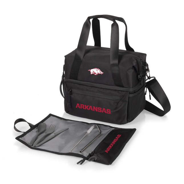 Arkansas Razorbacks - Tarana Recycled Lunch Bag Cooler with Utensils