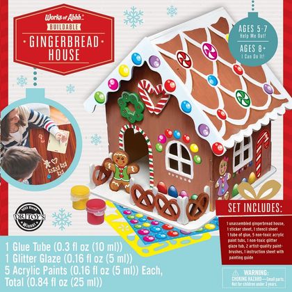 Gingerbread House Holiday Wood Paint Kit
