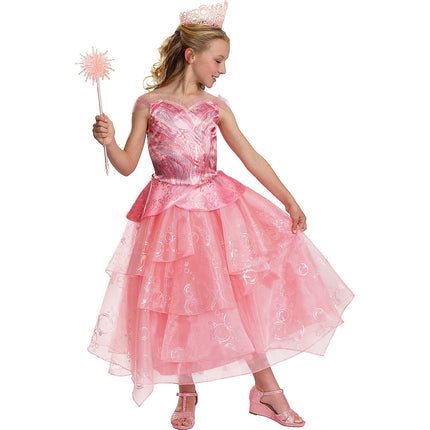 Girl's Deluxe Wicked Glinda the Good Witch Pink Dress Costume