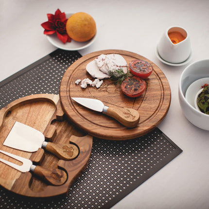 Beauty & the Beast - Acacia Brie Cheese Cutting Board & Tools Set