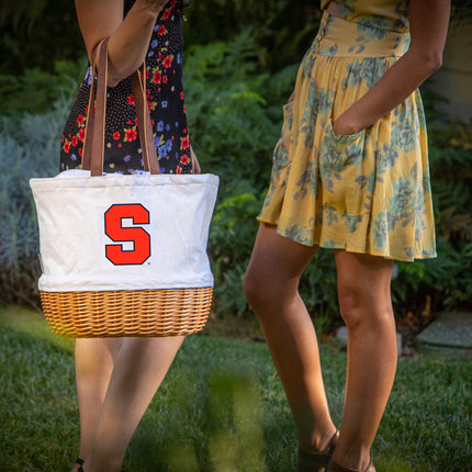 Syracuse Orange - Coronado Canvas and Willow Basket Tote