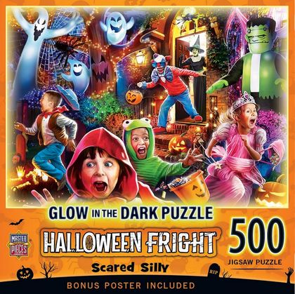 Glow in the Dark Halloween - Scared Silly 500 Piece Puzzle