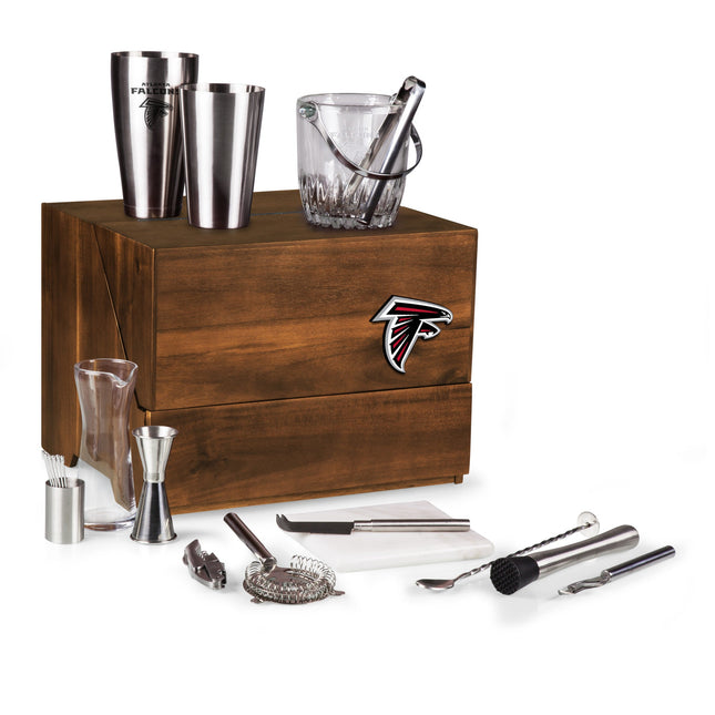 Atlanta Falcons Madison Acacia Tabletop Bar Set