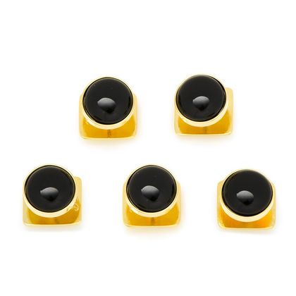 Gold and Onyx 5 Stud Set