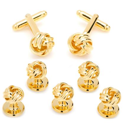 Gold Knot Stud Set - 5 Pieces