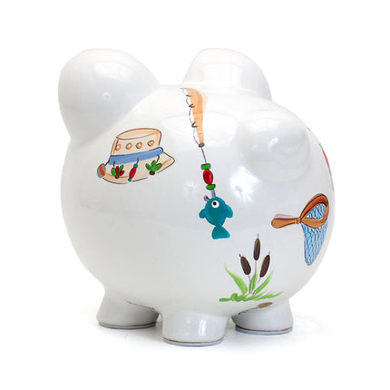 Gone Fishing Large Piggy Bank
